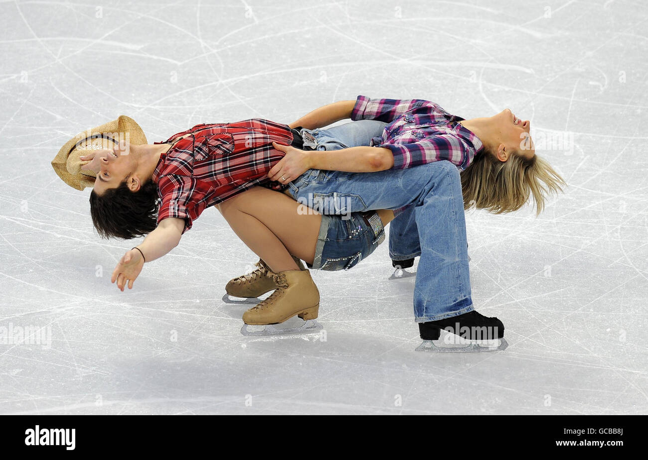 Sinead et John Kerr en Grande-Bretagne pendant la danse sur glace du patinage artistique lors des Jeux olympiques d'hiver de 2010 au Pacific Coliseum, Vancouver, Canada. Banque D'Images