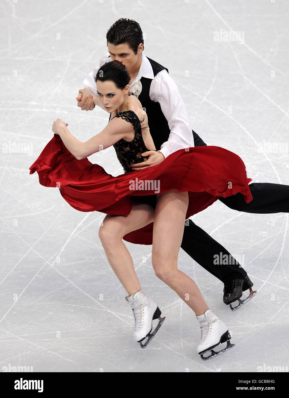 Tessa Virtue du Canada et Scott Moir dans la danse sur glace de patinage artistique, danse originale au Pacific Coliseum, Vancouver Banque D'Images