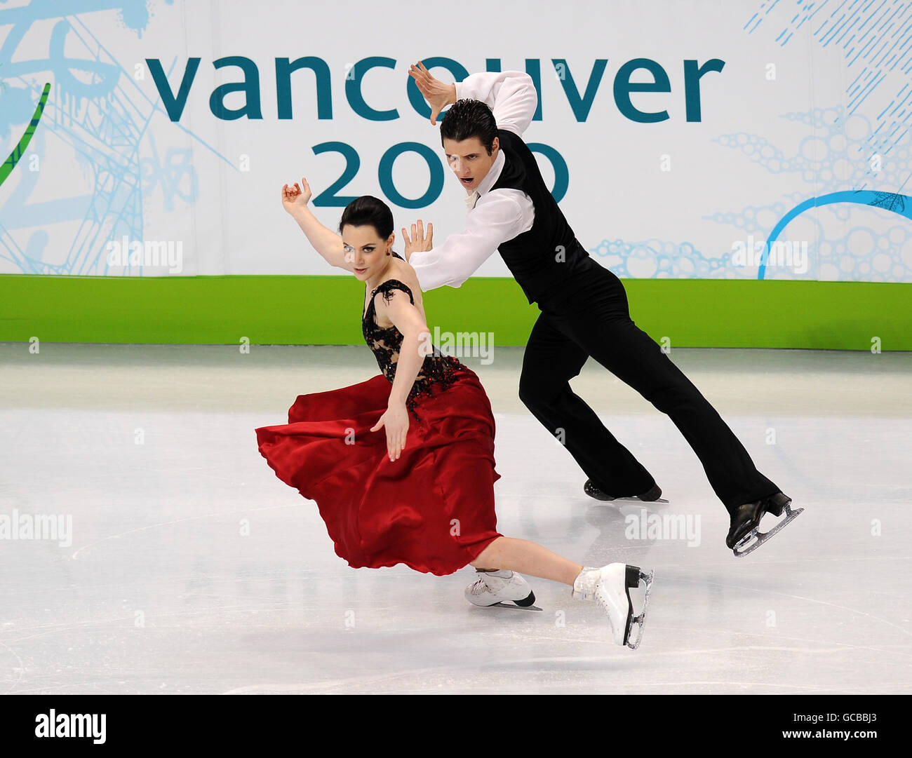 Tessa Virtue du Canada et Scott Moir dans la danse sur glace de patinage artistique, danse originale au Pacific Coliseum, Vancouver Banque D'Images