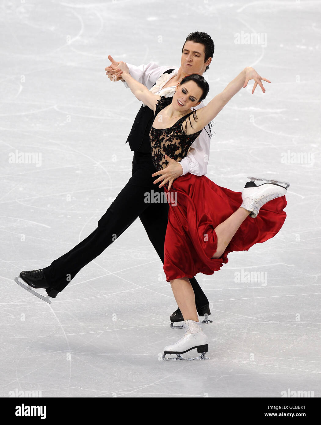 Tessa Virtue du Canada et Scott Moir dans la danse sur glace de patinage artistique, danse originale au Pacific Coliseum, Vancouver Banque D'Images
