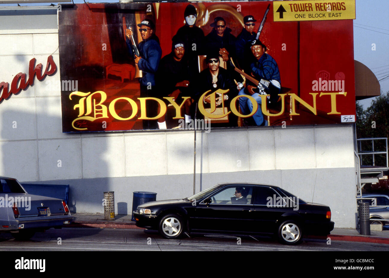 Body Count billboard sur le Sunset Strip, circa 1990 Banque D'Images