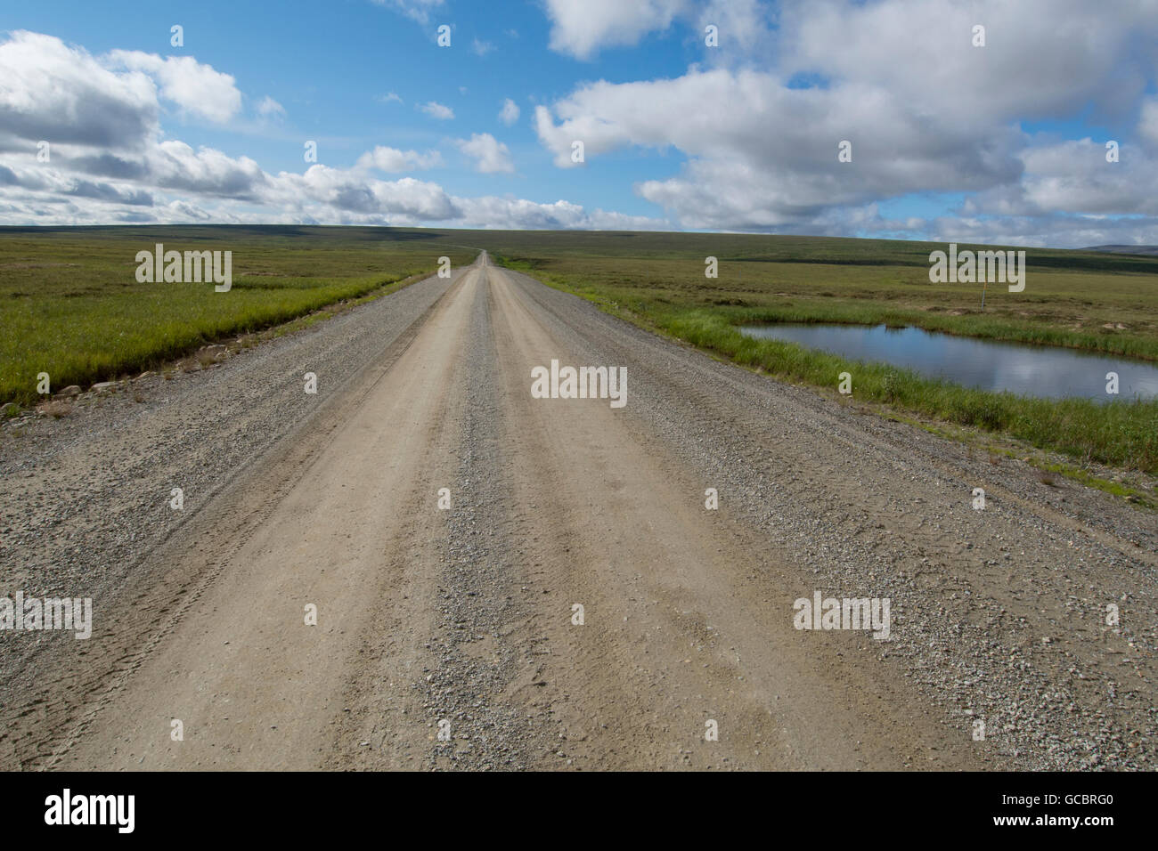 Alaska, Nome, Bob Blodgett Autoroute Nome-Teller alias Teller Road. La région de la rivière Sinuk, autour de mile marker 26. Banque D'Images