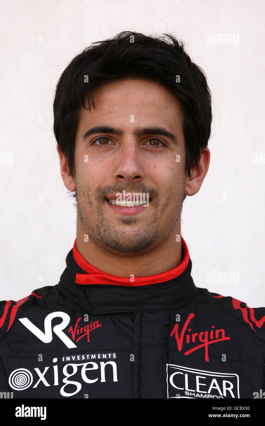 Lucas Di Grassi de Virgin Racing pendant la journée des Paddock au circuit international de Bahreïn à Sakhir, Bahreïn. Banque D'Images