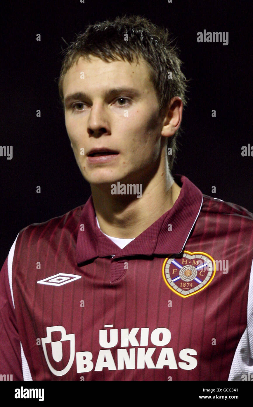 Football - coupe d'assurance coopérative - demi-finale - coeur de Midlothian / St Mirren - Fir Park. Eggert Jonsson, coeur du Midlothian Banque D'Images