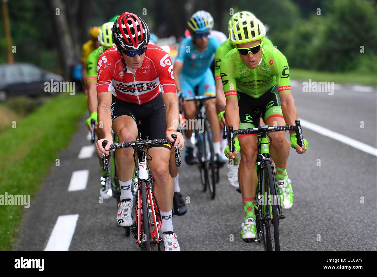 08.07.2016. L'Isle-Jourdain au Lac de Payolle, France. Tour de France en vélo, l'étape 7. Jurgen ROELANDTS (BEL) Rider de LOTTO SOUDAL Banque D'Images