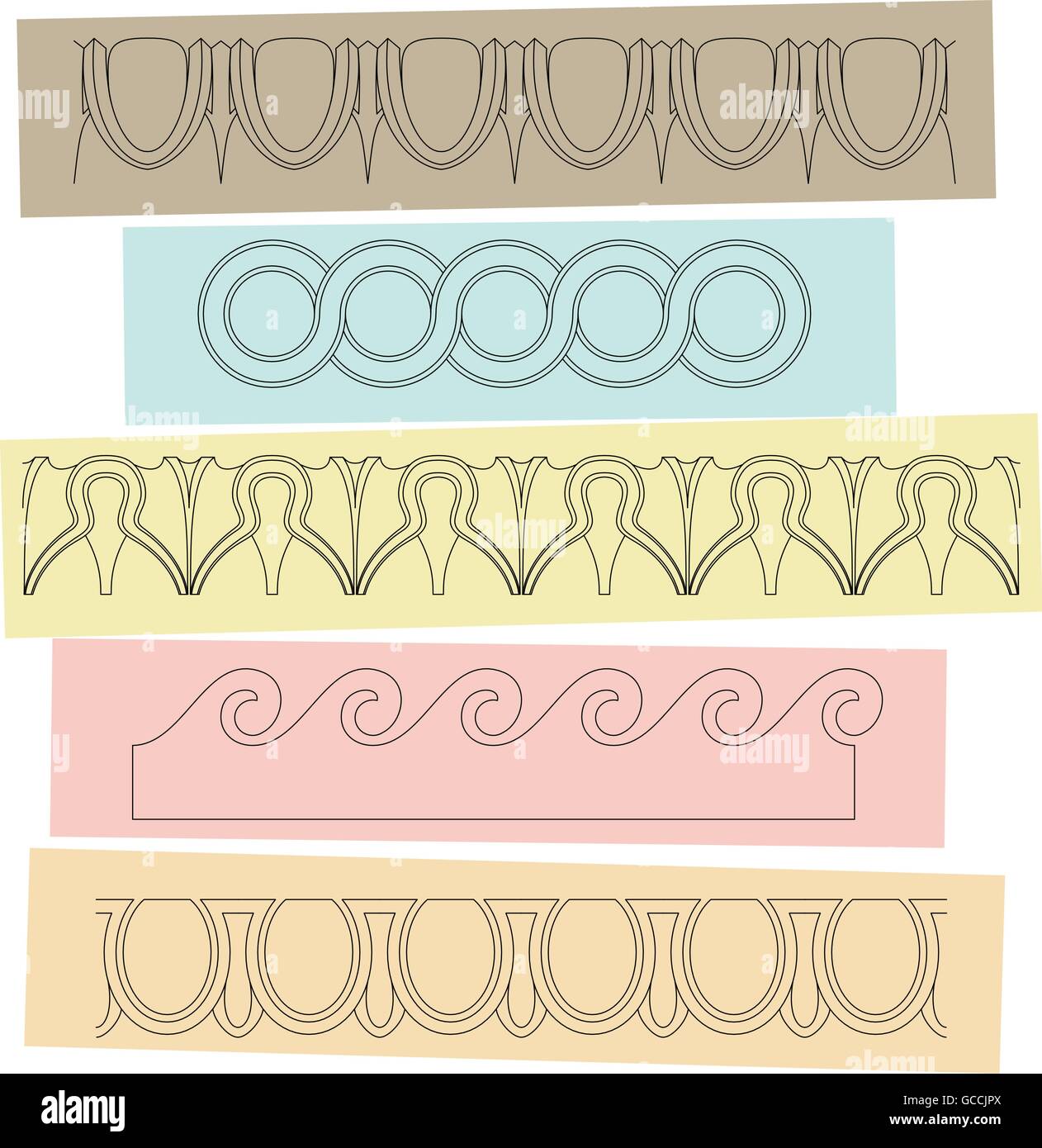 Ornements de style grec border, méandres. Illustration vecteur eps 10 Illustration de Vecteur
