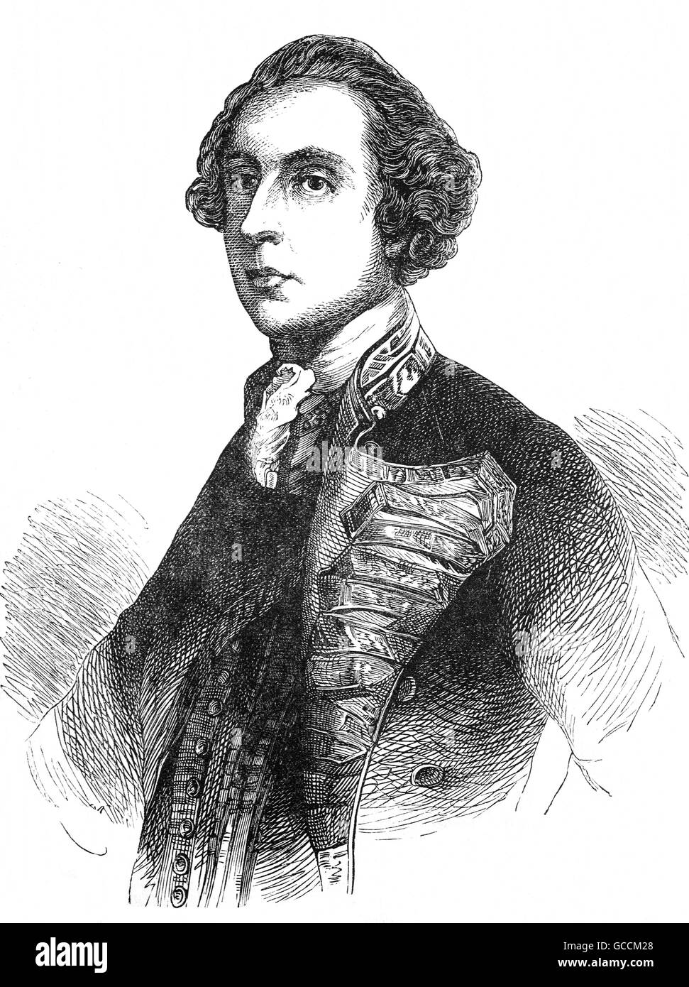 L'amiral George Brydges Rodney, 1er baron Rodney, (1718 - 1792) est surtout connu pour ses commandes dans la guerre d'Indépendance américaine, en particulier sa victoire sur les français à la Bataille des Saintes en 1782. Il est souvent affirmé qu'il était le commandant d'avoir été la tactique de "Breaking the line'. Banque D'Images