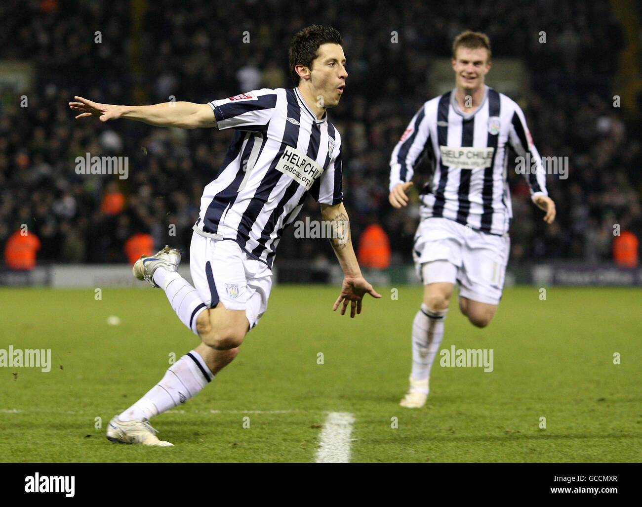 Robert Koren, de West Bromwich Albion, célèbre le but d'ouverture Banque D'Images