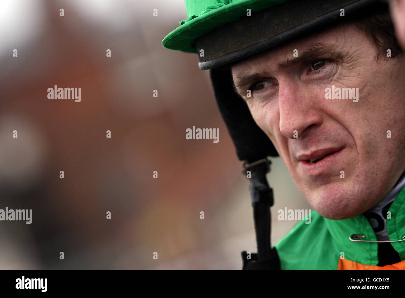 Courses hippiques - Hippodrome de Warwick. Tony McCoy, Jockey Banque D'Images