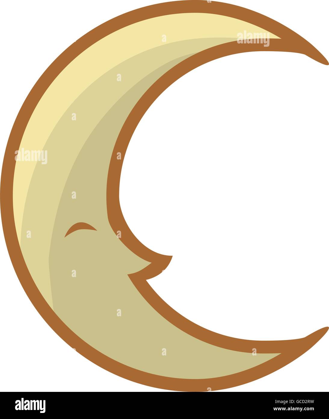 L Icone De La Lune Dessin Anime Concept De Nuit Graphique Vectoriel Image Vectorielle Stock Alamy