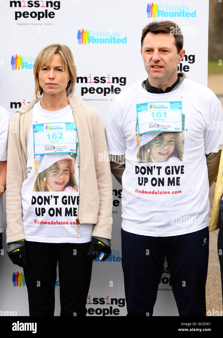 Kate et Gerry McCann participent à la course de 10 km « les disparus » à Hyde Park, Londres. Banque D'Images