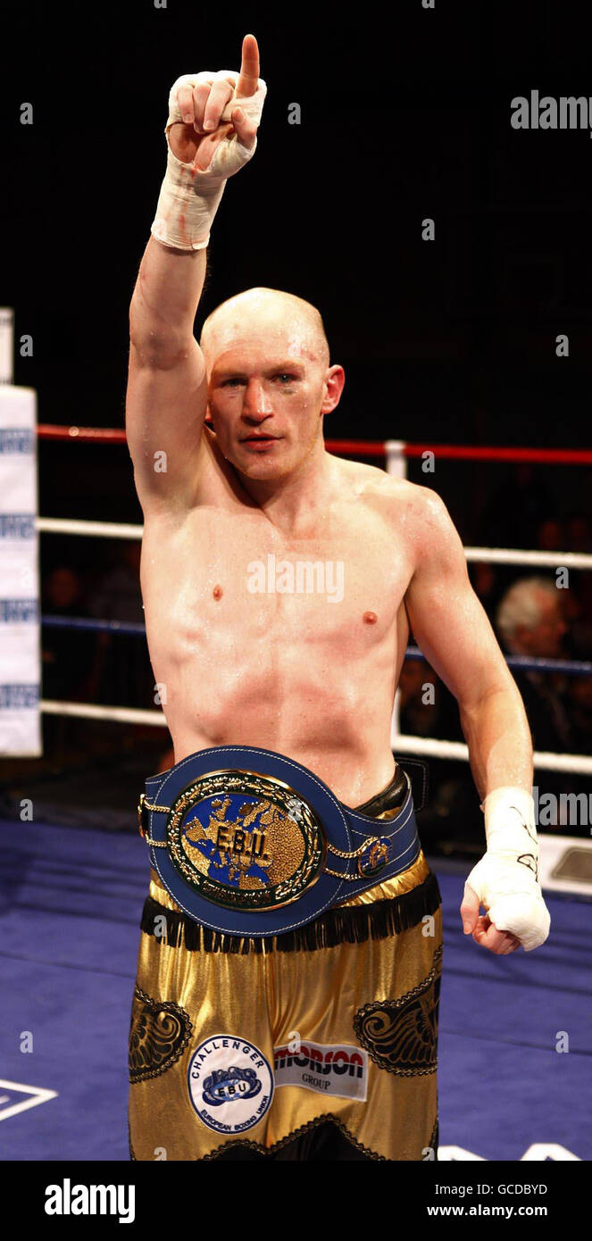 Boxe - super-légers de l'UER Titre - Matthew Hatton v Gianluca Branco - Centre de loisirs Goresbrook Banque D'Images