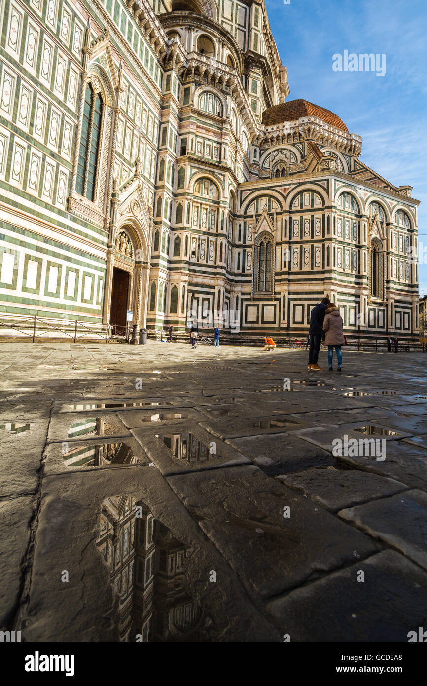 Le duomo et le campanile de Giotto à Florence, Italie Banque D'Images