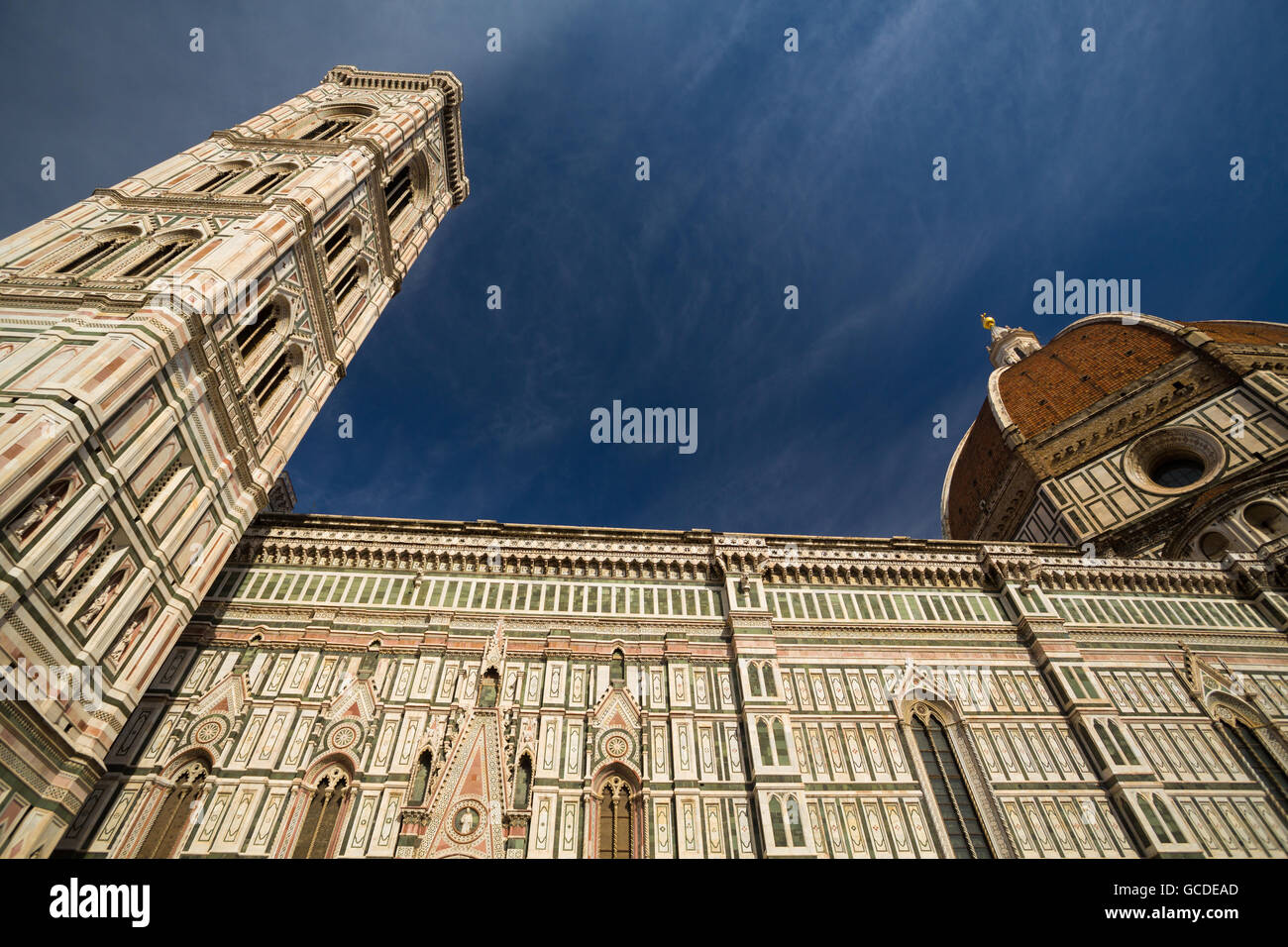 Le duomo et le campanile de Giotto à Florence, Italie Banque D'Images