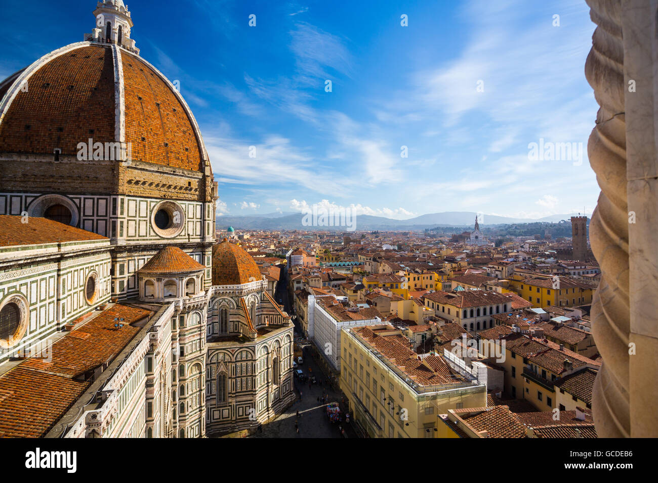 Le duomo et le campanile de Giotto à Florence, Italie Banque D'Images