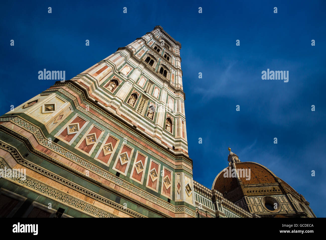 Le duomo et le campanile de Giotto à Florence, Italie Banque D'Images