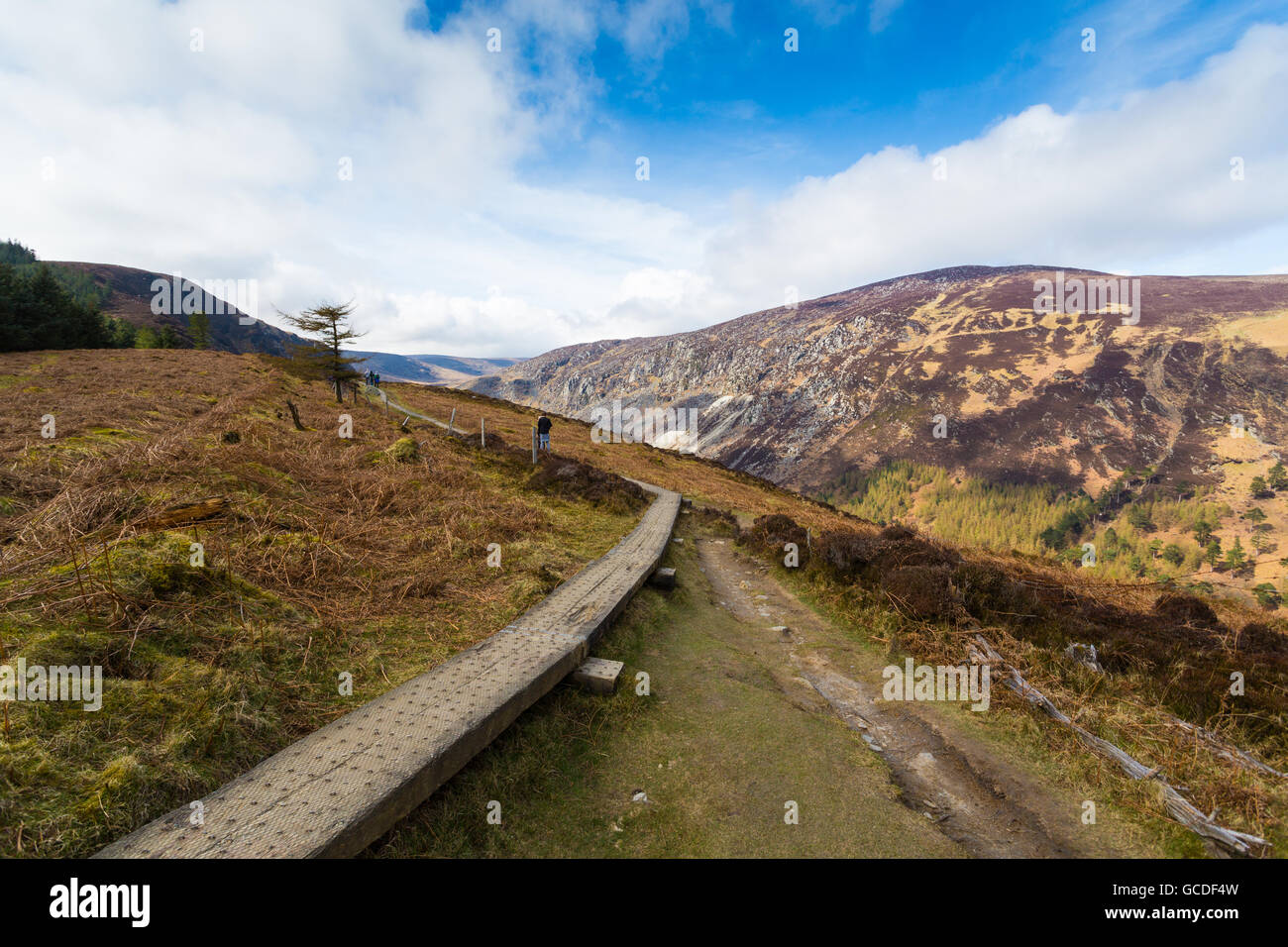 La ville monastique de Glendalough, Co. Wicklow Banque D'Images