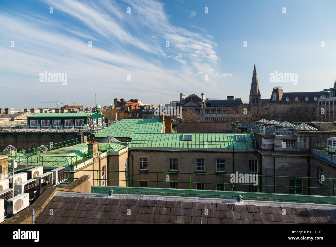 Des toits de la ville de Dublin, Irlande Banque D'Images