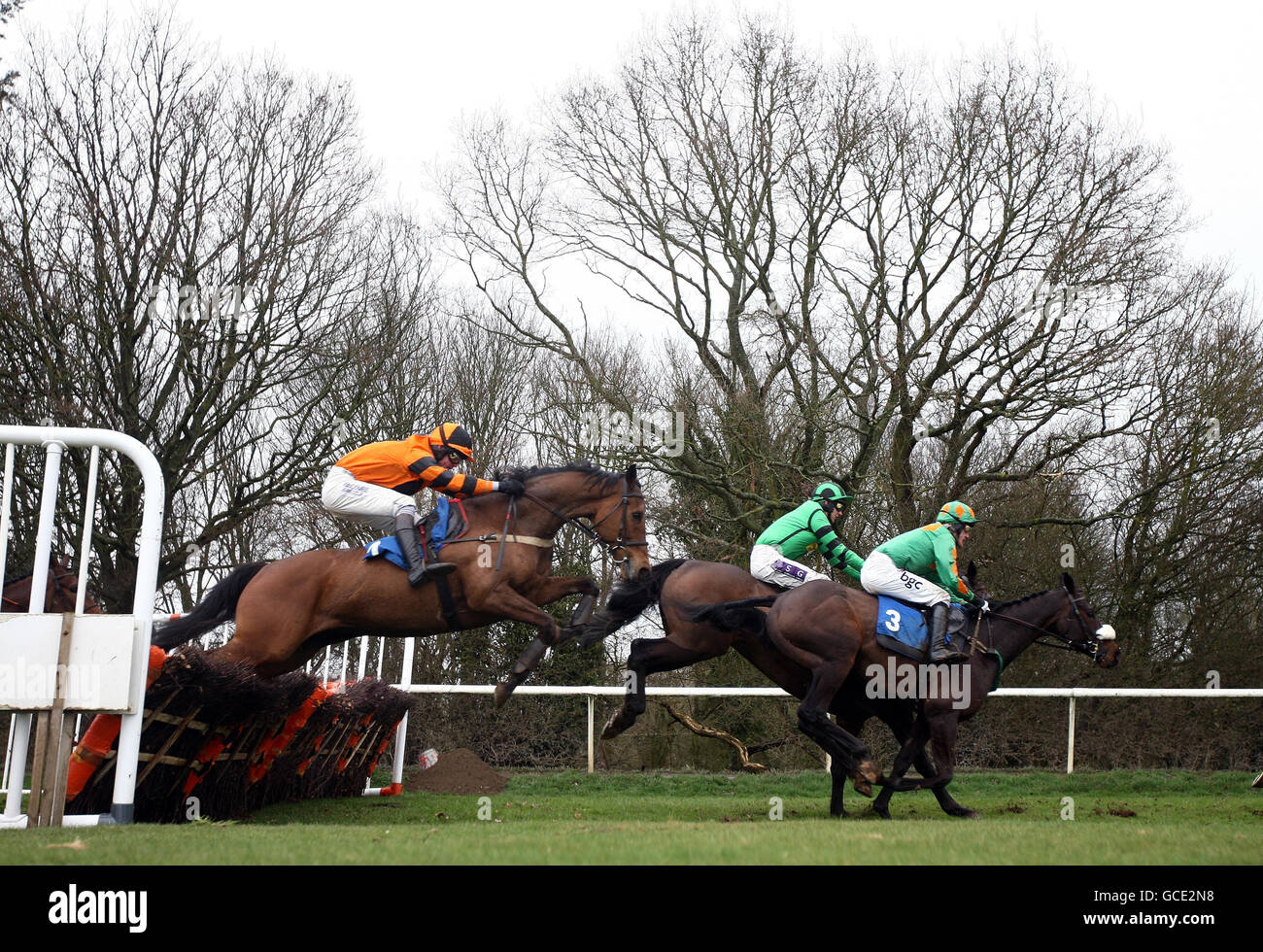 Les courses de chevaux - Ludlow Hippodrome Banque D'Images