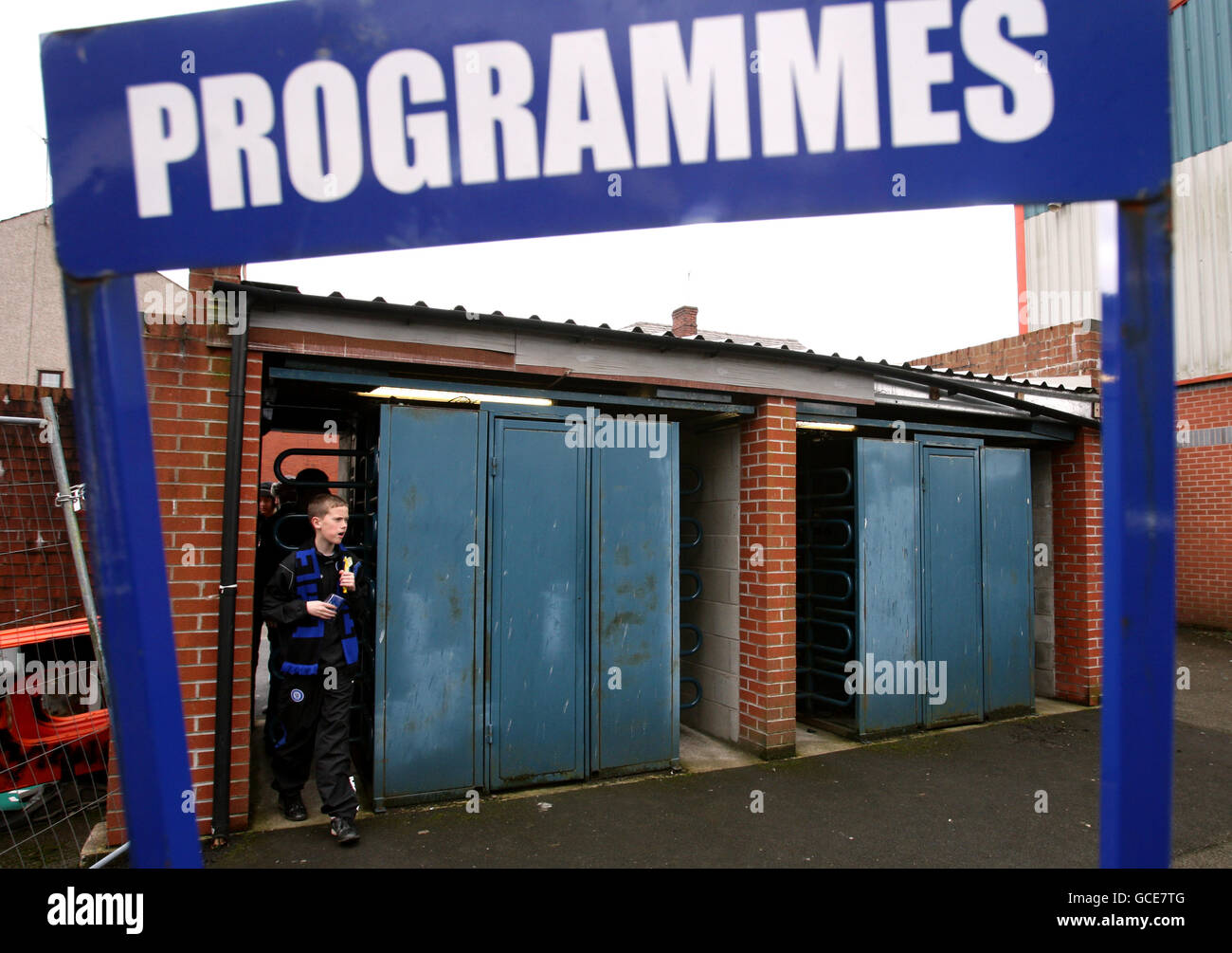 Football - Coca-Cola football League 2 - Rochdale / Bournemouth - Spotland. Vue générale des tourniquets de Spotland Banque D'Images