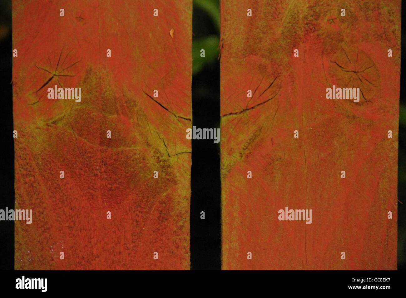Panneaux de clôture de fantaisie. Banque D'Images