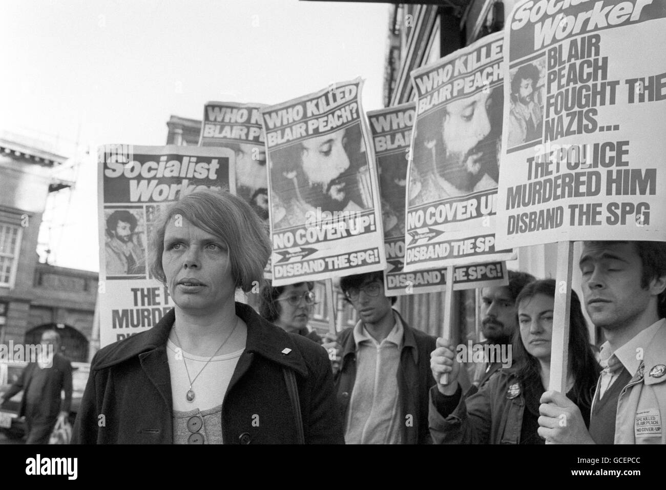 Politique - Blair Peach Enquête mort Demo - Fulham Town Hall, Londres Banque D'Images