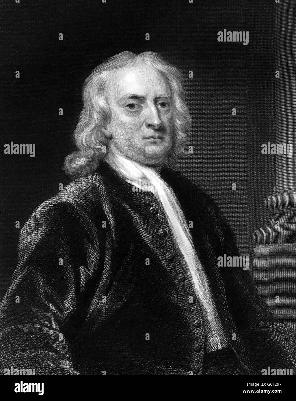 ISAAC NEWTON (1642-1727) physicien et mathématicien anglais Banque D'Images