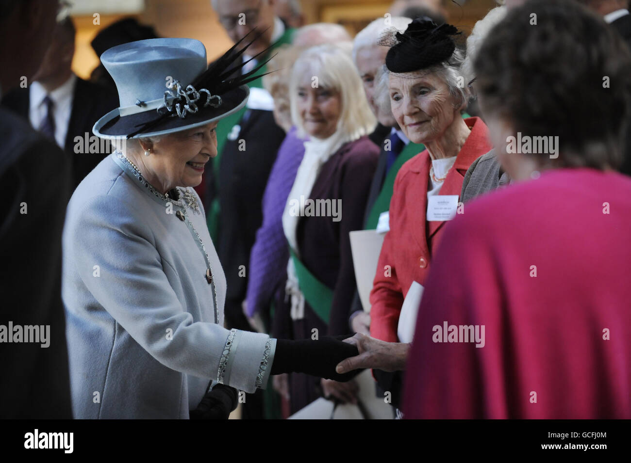 La Reine se rend à Norfolk Banque D'Images