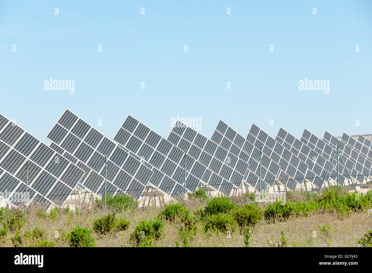 Panneaux solaires - Espagne Banque D'Images