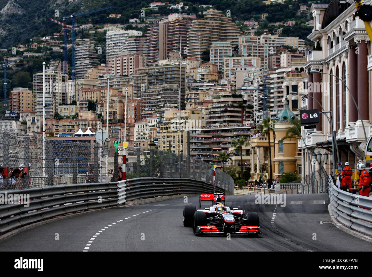 Course automobile Formula One - Grand Prix de Monaco - circuit de Monaco.Le pilote de McLaren Lewis Hamilton lors du Grand Prix de Monaco au circuit de Monaco, Monte Carlo. Banque D'Images