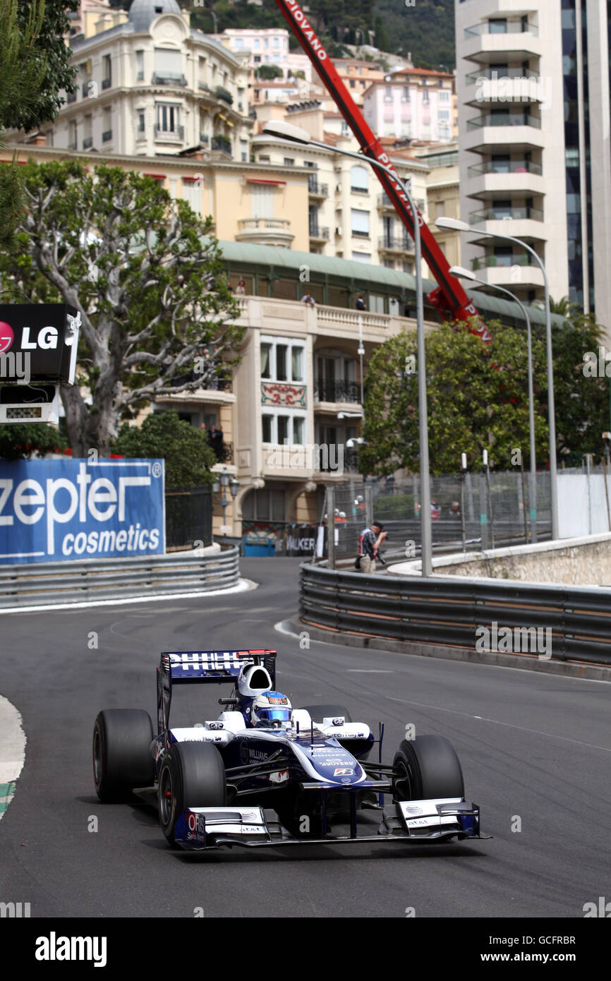 Course automobile Formula One - Grand Prix de Monaco - essais et qualifications - circuit de Monaco. Rubens Barrichello (BR), Williams. Banque D'Images