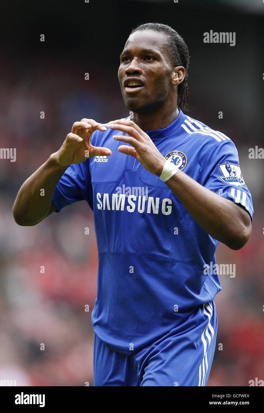 Football - Barclays Premier League - Liverpool / Chelsea - Anfield. Didier Drogba, Chelsea Banque D'Images