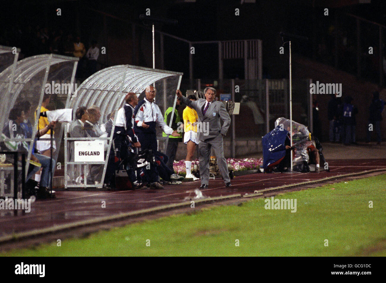 Football - FIFA World Cup Italia 90 - Groupe F - Angleterre / Irlande - Sant'Elia Banque D'Images