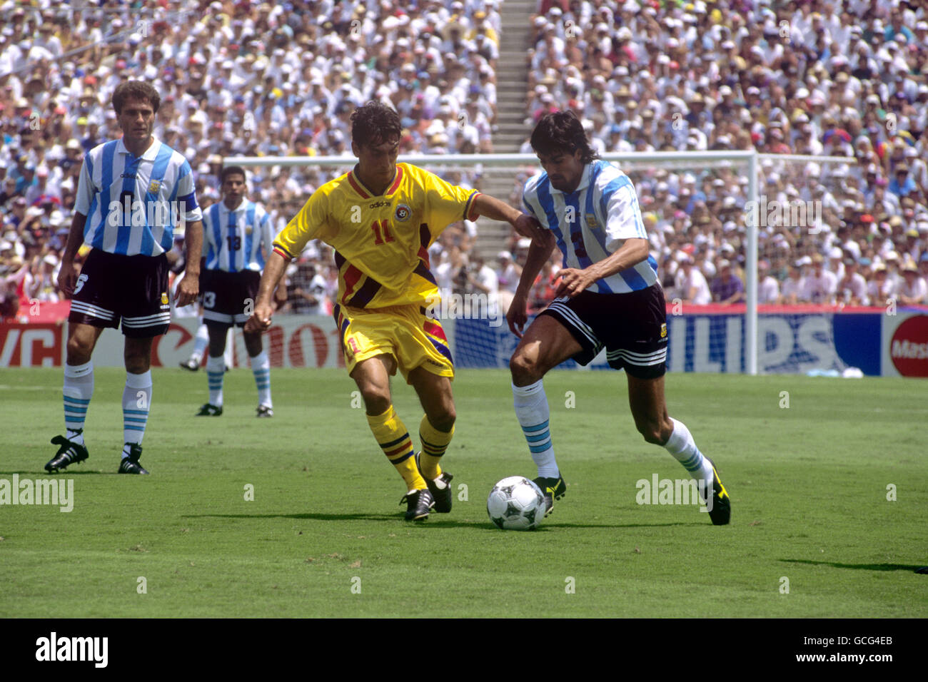 Football - FIFA World Cup USA 94 - Ronde de 16 - Argentine v Roumanie - Rose Bowl, Pasadena Banque D'Images