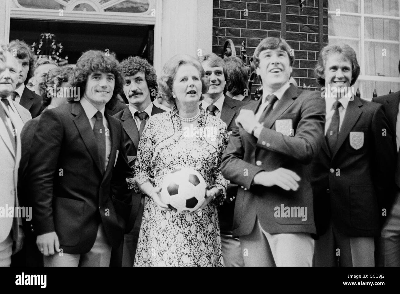 Margaret thatcher angleterre footballeurs Banque de photographies et d
