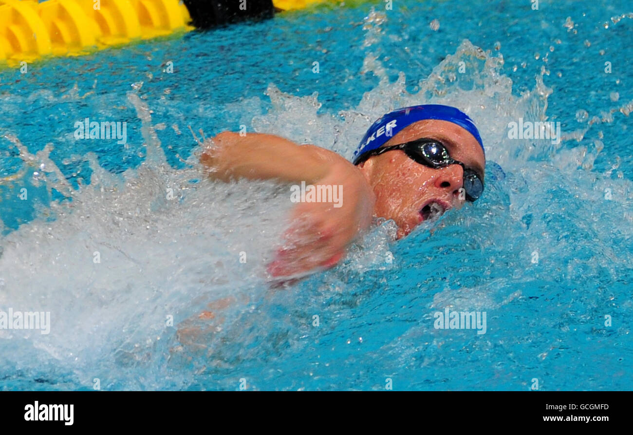 Paralympiques - coupe du monde paralympique BT 2010 - septième jour - Manchester.Matthew Walker en Grande-Bretagne pendant la course Freestyle de 50 m MD masculin lors de la coupe du monde paralympique BT à Sport City, Manchester. Banque D'Images