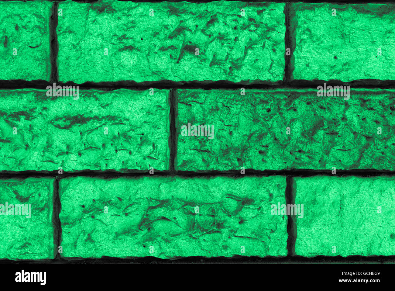 Vert menthe parfait verdâtre gris urbain naturel haute résolution de fond mur de brique Banque D'Images