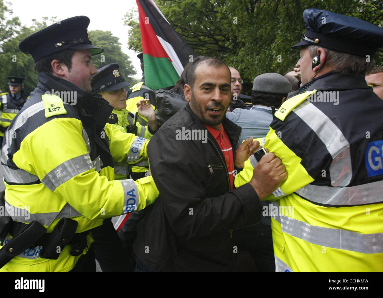 Raid sur Gaza flottille humanitaire suite Banque D'Images