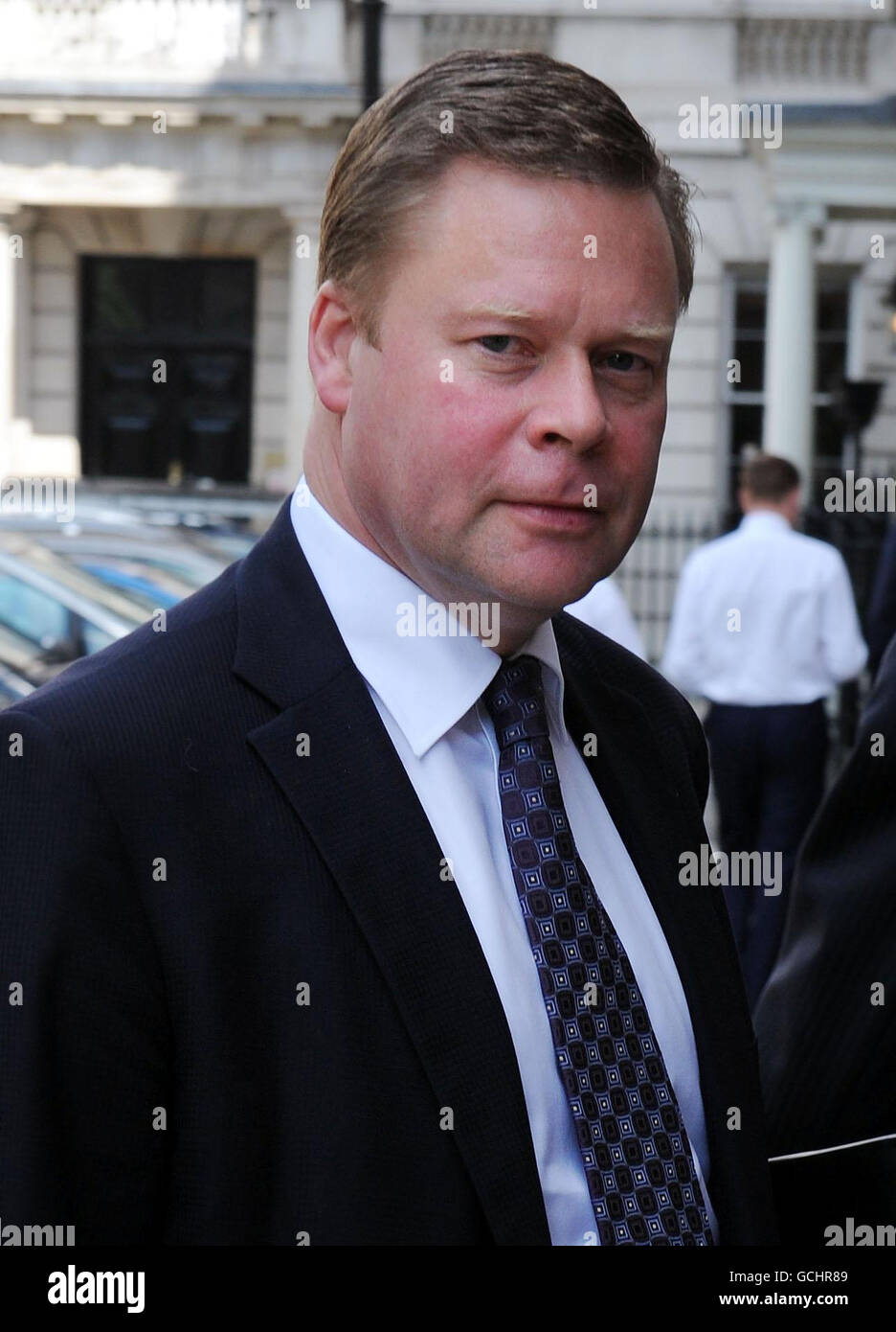 Iain Conn, directeur général du raffinage et du marketing chez BP, arrive aux bureaux de Londres de la compagnie pétrolière pour une réunion du conseil. Banque D'Images