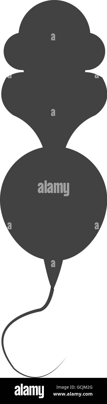 Ensemble de l'icône de radis silhouette Illustration de Vecteur