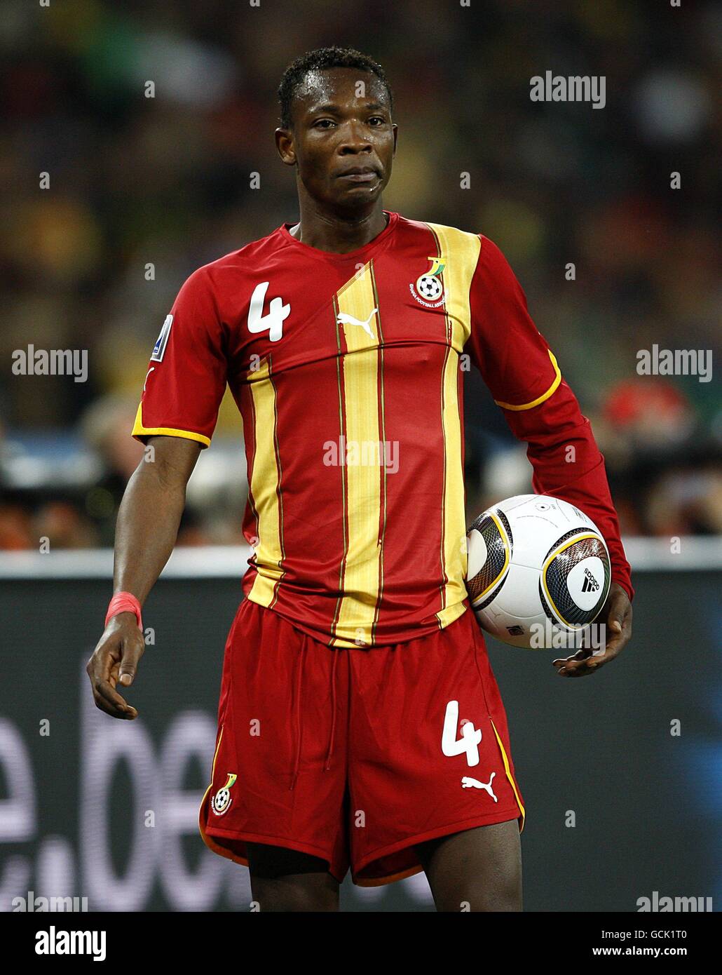 Football - coupe du monde de la FIFA 2010 Afrique du Sud - quart de finale - Uruguay / Ghana - Stade de la ville de football. John Pantsil, Ghana Banque D'Images