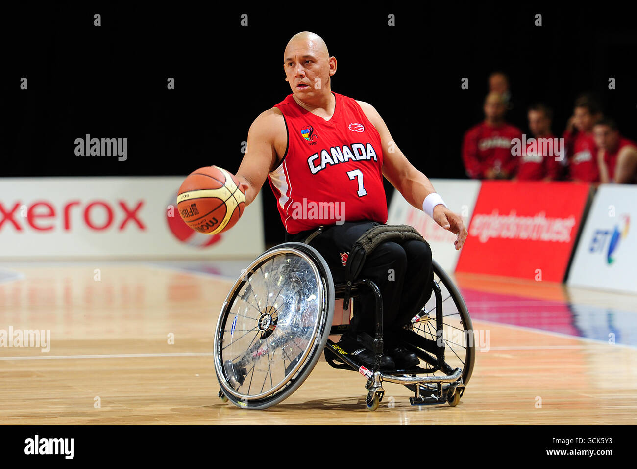 Paralympiques - coupe du monde paralympique BT 2010 - troisième jour - Manchester. Richard Peter, Canada Banque D'Images