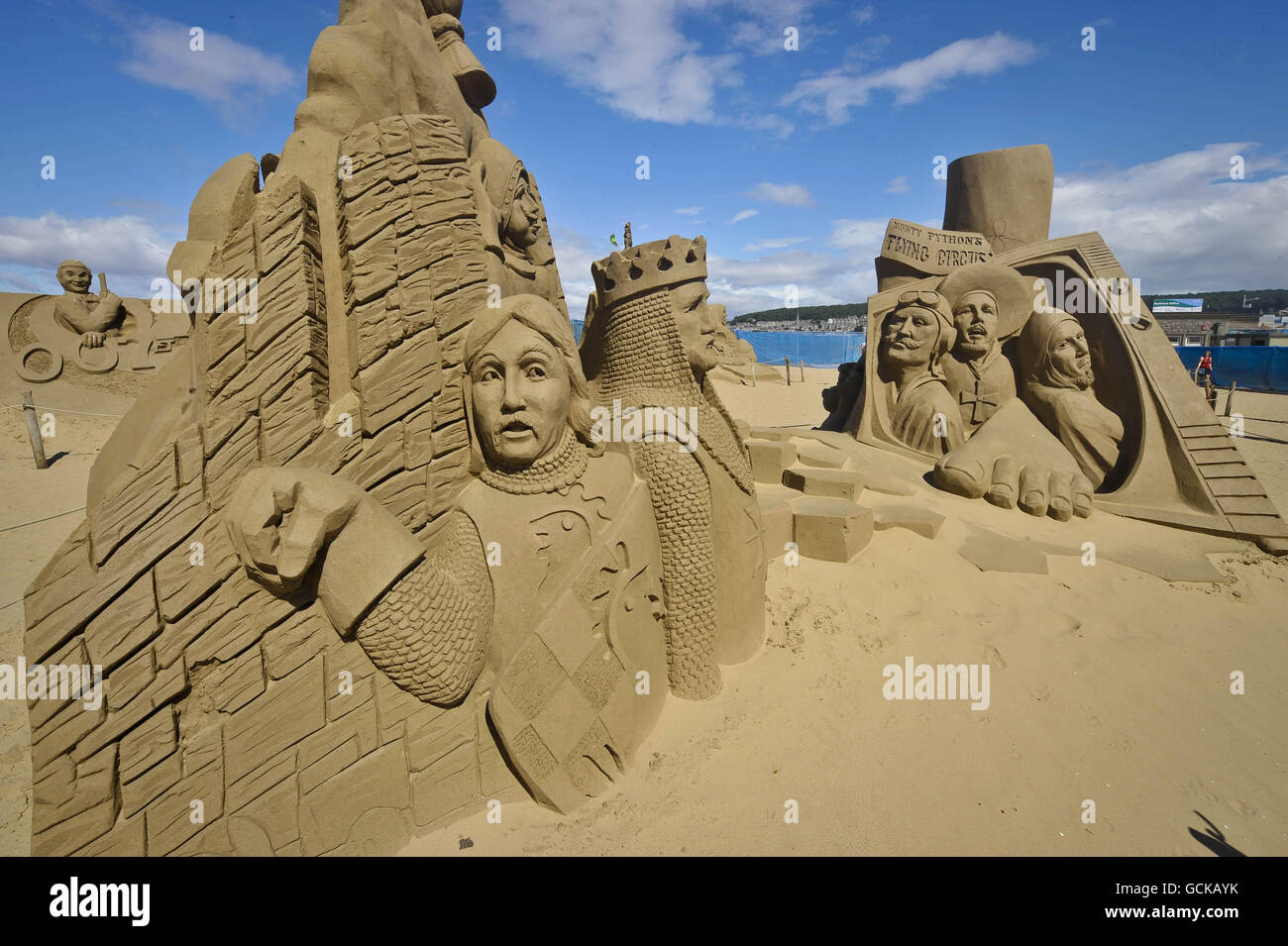 Weston-super-Mare Festival de sculptures de sable Banque D'Images