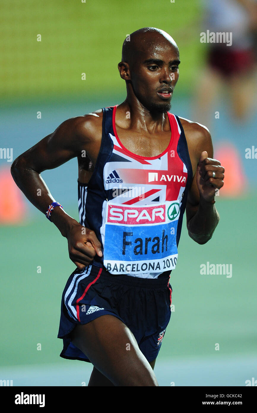 Athlétisme - Championnats d'Europe IAAF 2010 - première journée - Stade olympique. Mo Farah, Grande-Bretagne Banque D'Images