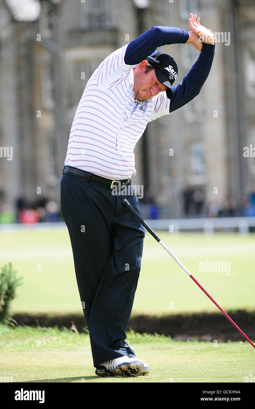 Golf - le championnat ouvert 2010 - deuxième tour - St Andrews Old course. Tim Clark, Afrique du Sud Banque D'Images