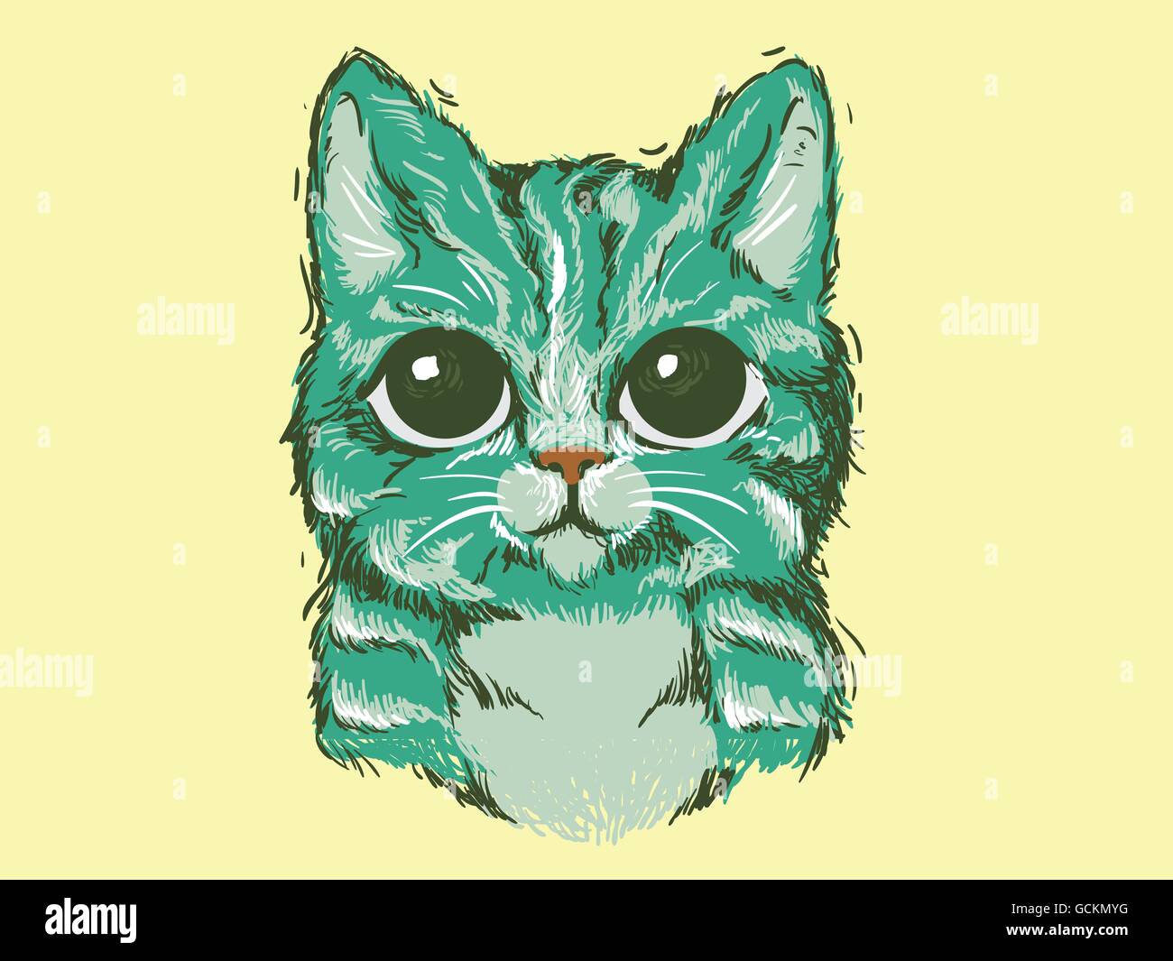 chaton mignon Illustration de Vecteur