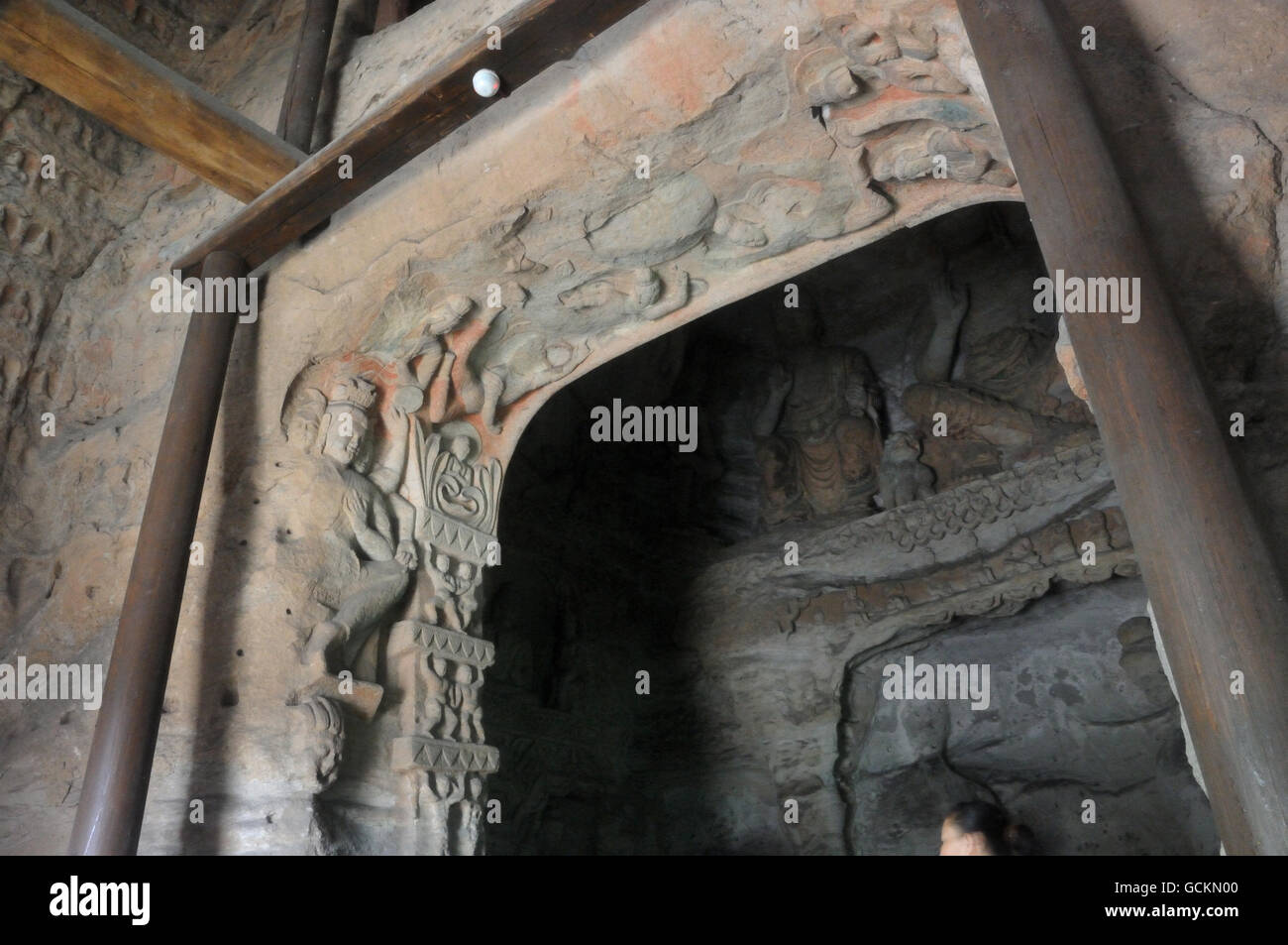 Grottes de Yungang, Shanxi, Chine Banque D'Images