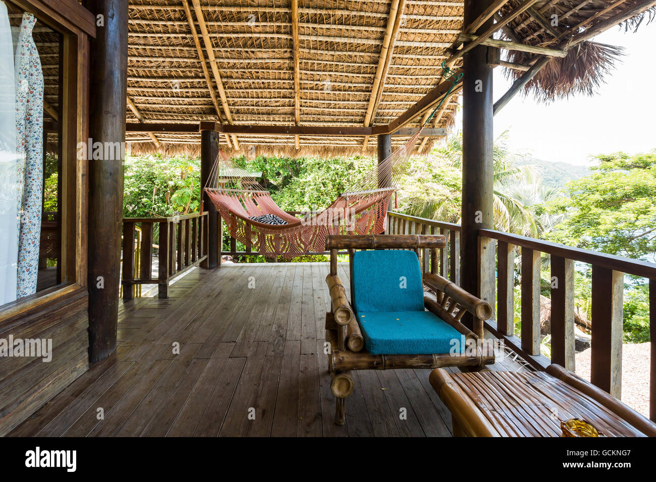 Apoyo, Nicaragua - juin 2016. Suite De luxe Balcon à Selva Azul Resort Banque D'Images