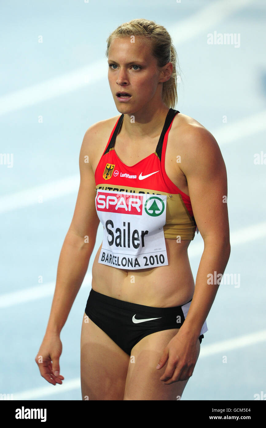 Athlétisme - Championnats d'Europe IAAF 2010 - troisième jour - Stade olympique. Verena Sailer, Allemagne Banque D'Images