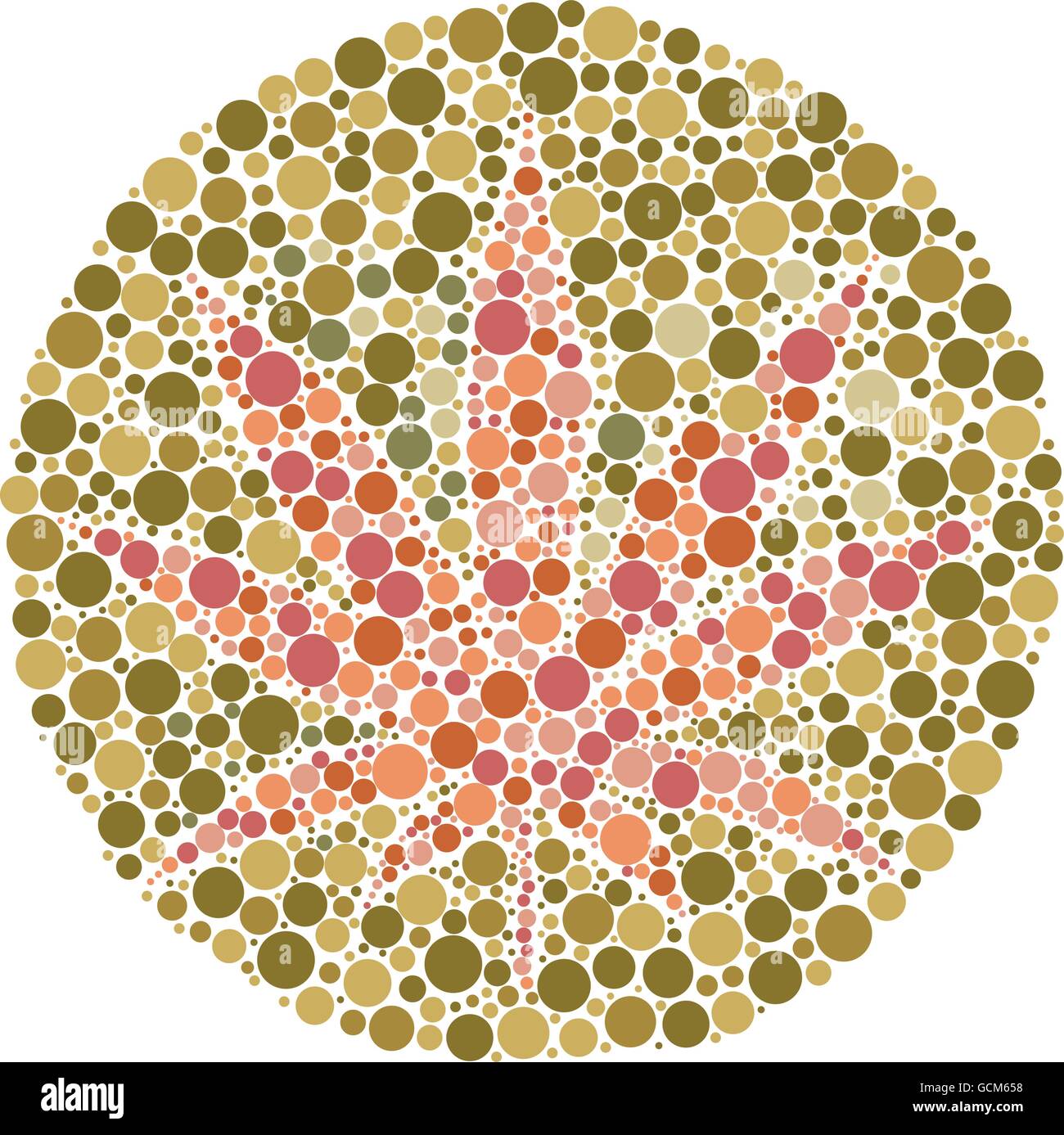 Ishihara test de couleur plaque avec la forme de feuille de cannabis. Vector EPS Illustrator 10. Illustration de Vecteur